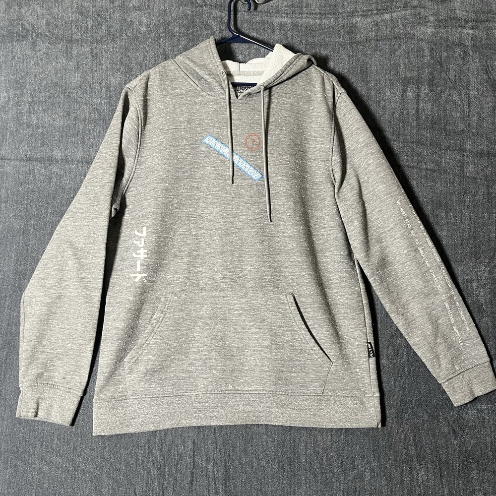 Brooklyn Cloth Public Image Graphic Hoodie Mens XL Grey Streetwear Anime Style